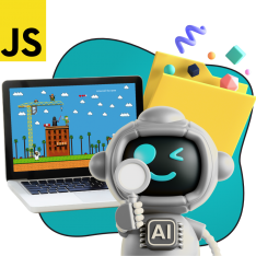 Язык программирования JavaScript + AI. Проектное обучение + геймификация + AI-помощники - КИБЕРшкола программирования для детей, компьютерные курсы для школьников, начинающих и подростков - KIBERone г. Комсомольск-на-Амуре