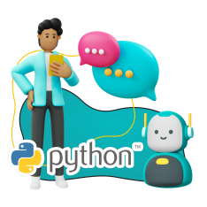 Умный чат-бот на Python - КИБЕРшкола программирования для детей, компьютерные курсы для школьников, начинающих и подростков - KIBERone г. Комсомольск-на-Амуре